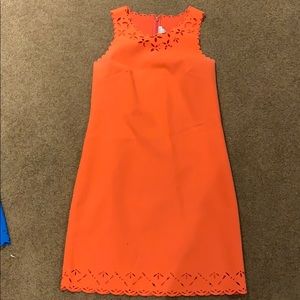 J.Crew Coral floral Cutout dress
